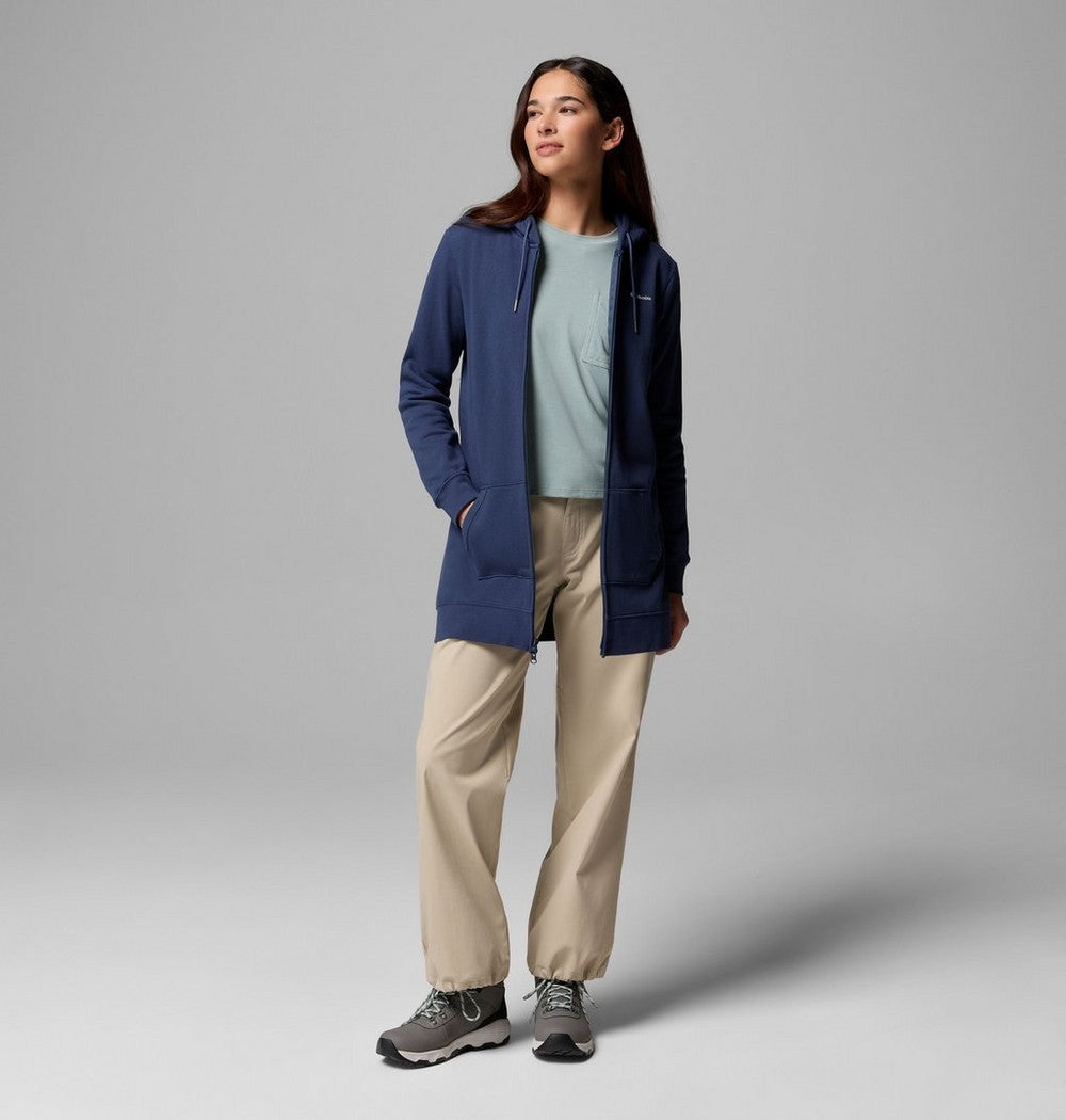 Women's Long Full-Zip Hoodie - Blue