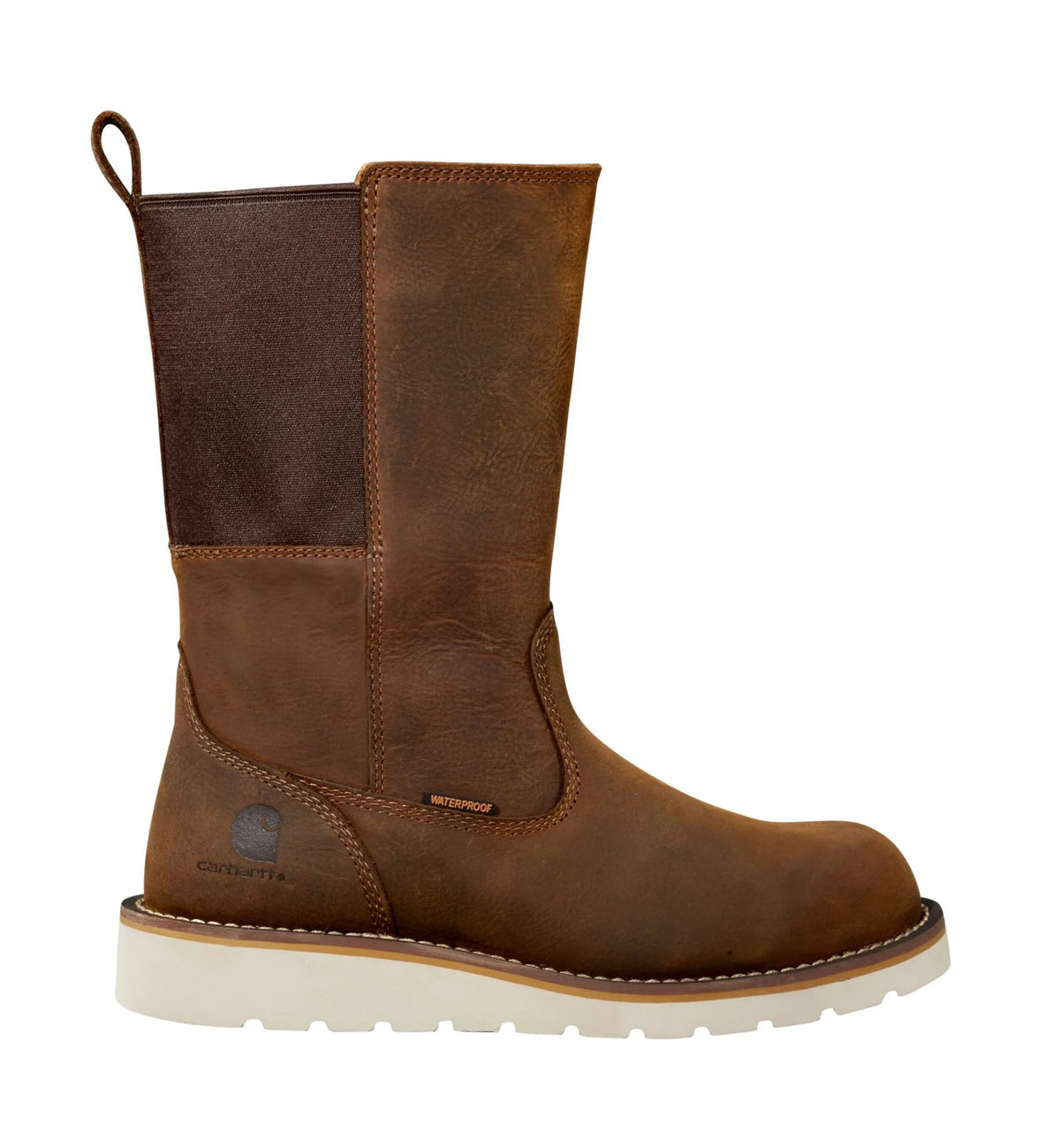Women's 10-Inch Waterproof Steel Toe Pull-On Boot