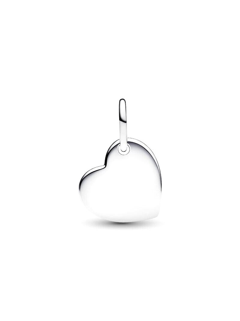 Pink Stone Engravable Heart Dangle Charm
