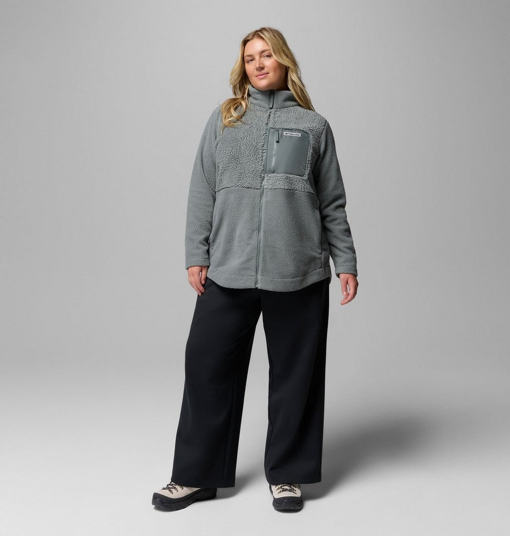 Women's Plus Sherpa Full-Zip Fleece - Grey