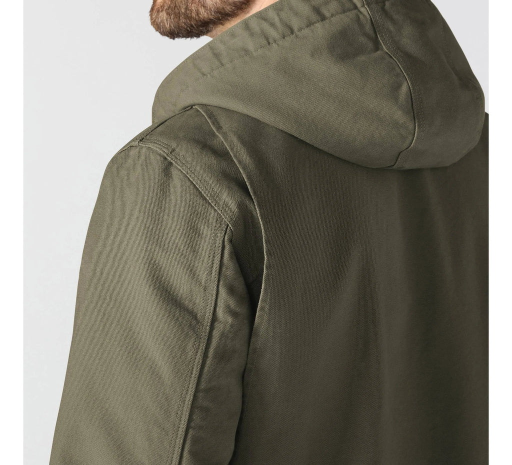 Men's Sherpa-Lined Cotton Canvas Jacket - Gravel