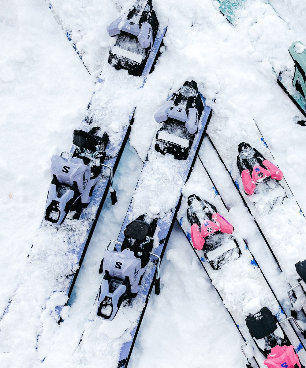 All-Mountain Alpine Ski Bindings - Black/Orange