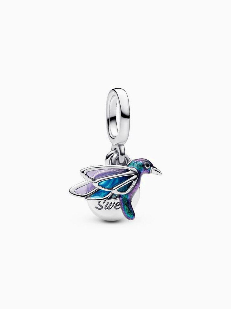 Sterling Silver Hummingbird Dangle Charm