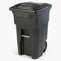 Toter 64-Gallon Greenstone Trash Can With Quiet Wheels And Lid