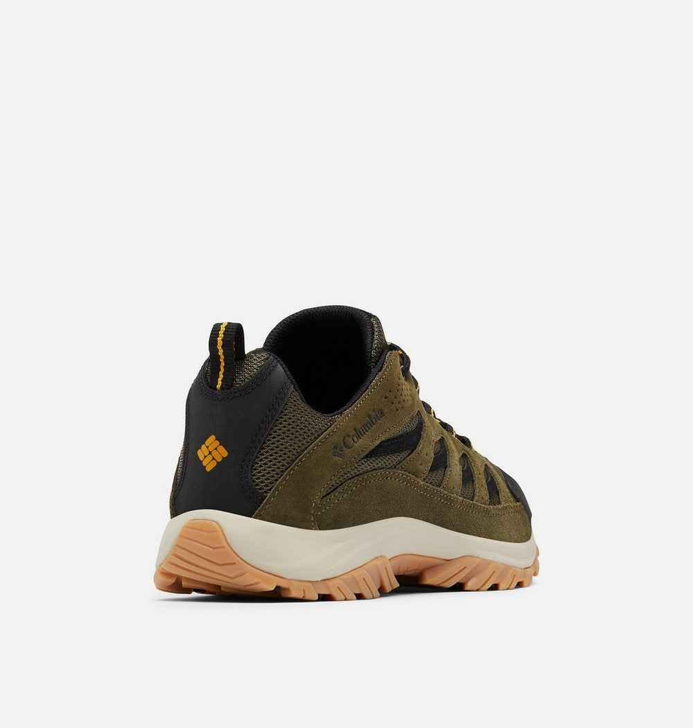 Men's Leather And Mesh Hiking Shoes - Gray