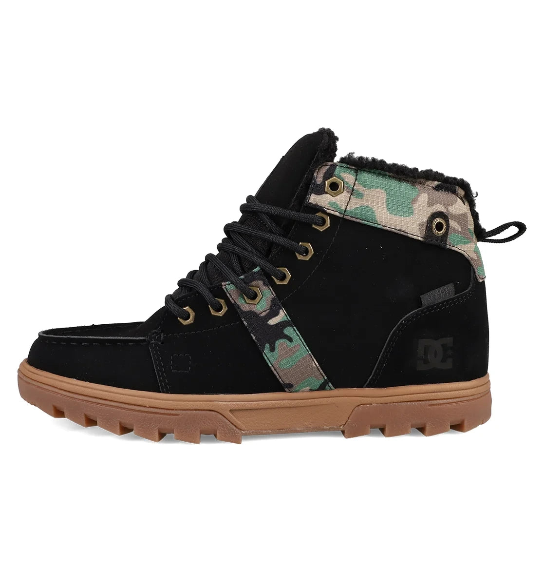 Men's Sherpa-Lined Winter Boots - Black Camo