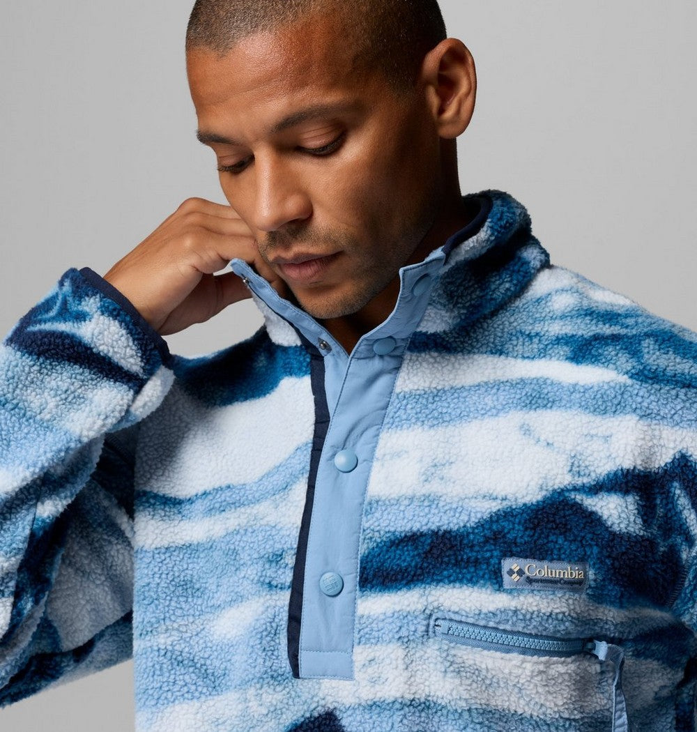 Men's Printed Half-Snap Fleece Pullover