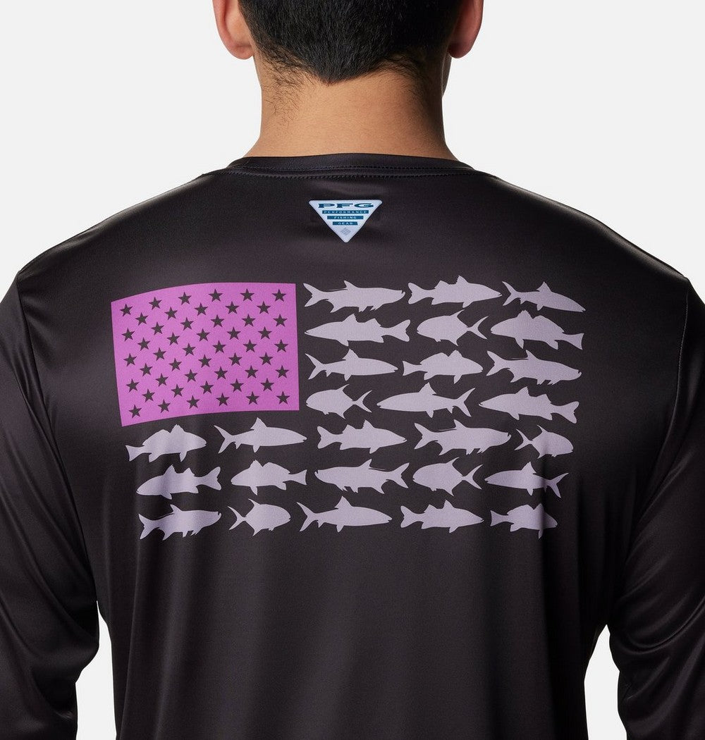 Men's Long Sleeve Fishing Shirt - Blue Navy