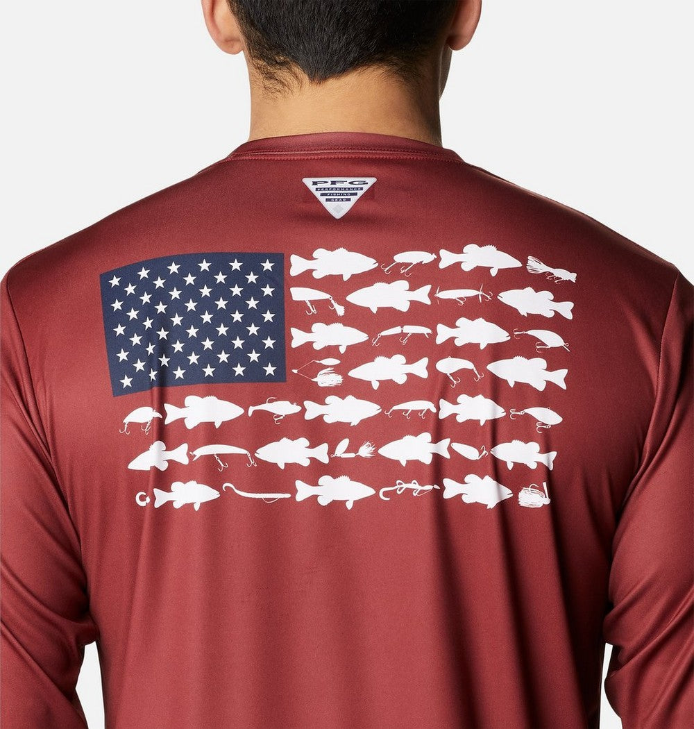 Men's Long Sleeve Fishing Shirt - Blue Navy