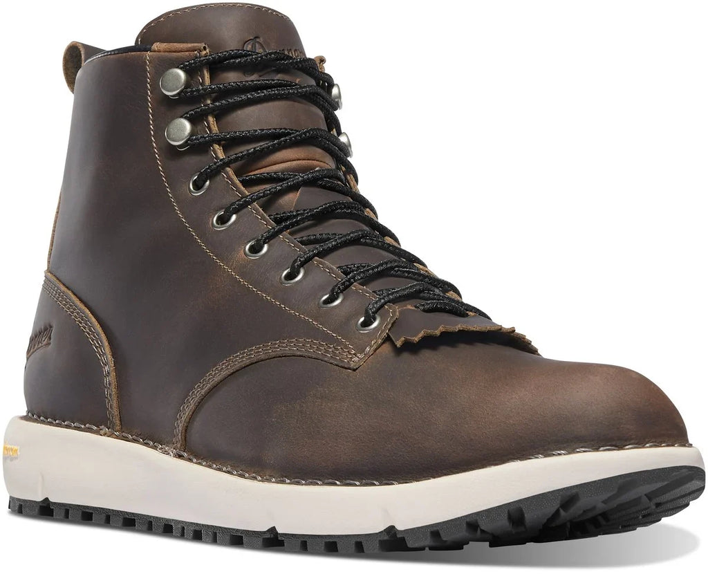 Leather Lace-Up Boots - Chocolate Brown