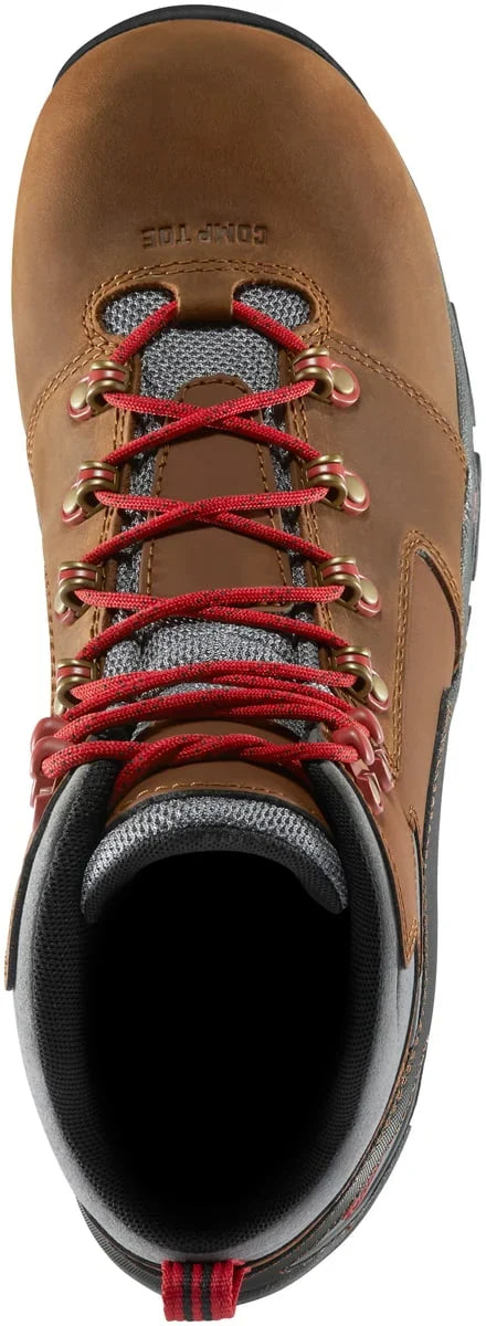 Men's Waterproof Composite Toe Work Boot - Brown Red