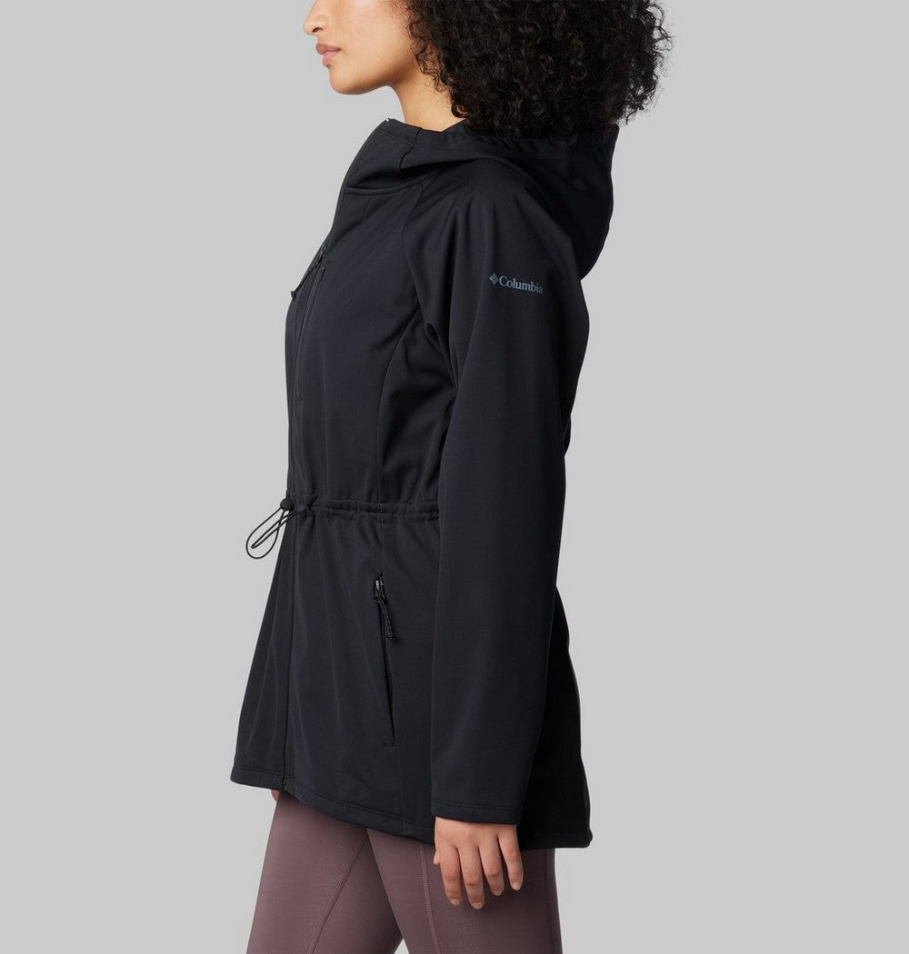 Women's Hooded Softshell Jacket - Stone Green