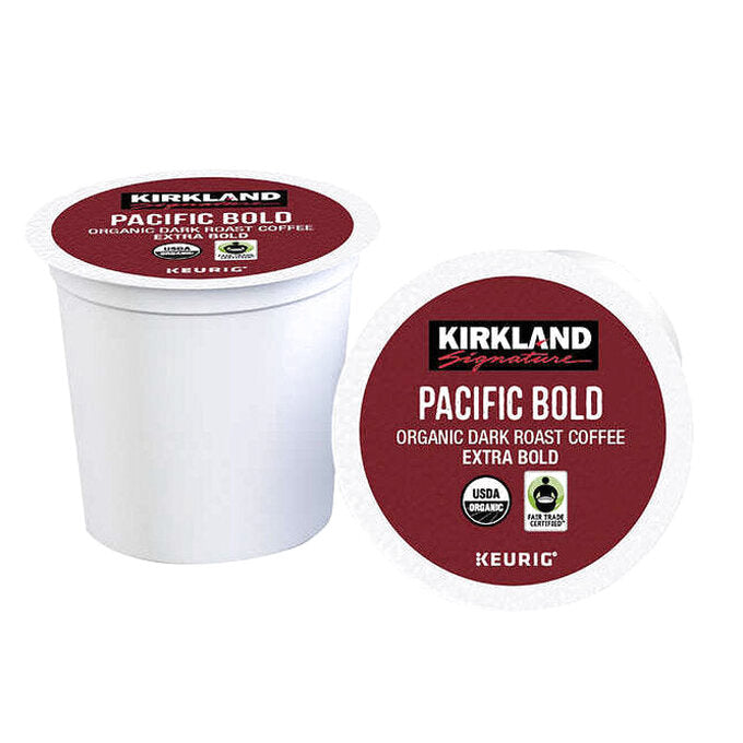 Kirkland Signature Organic Pacific Bold Dark Roast Coffee K-Cup Pods, 120-Count