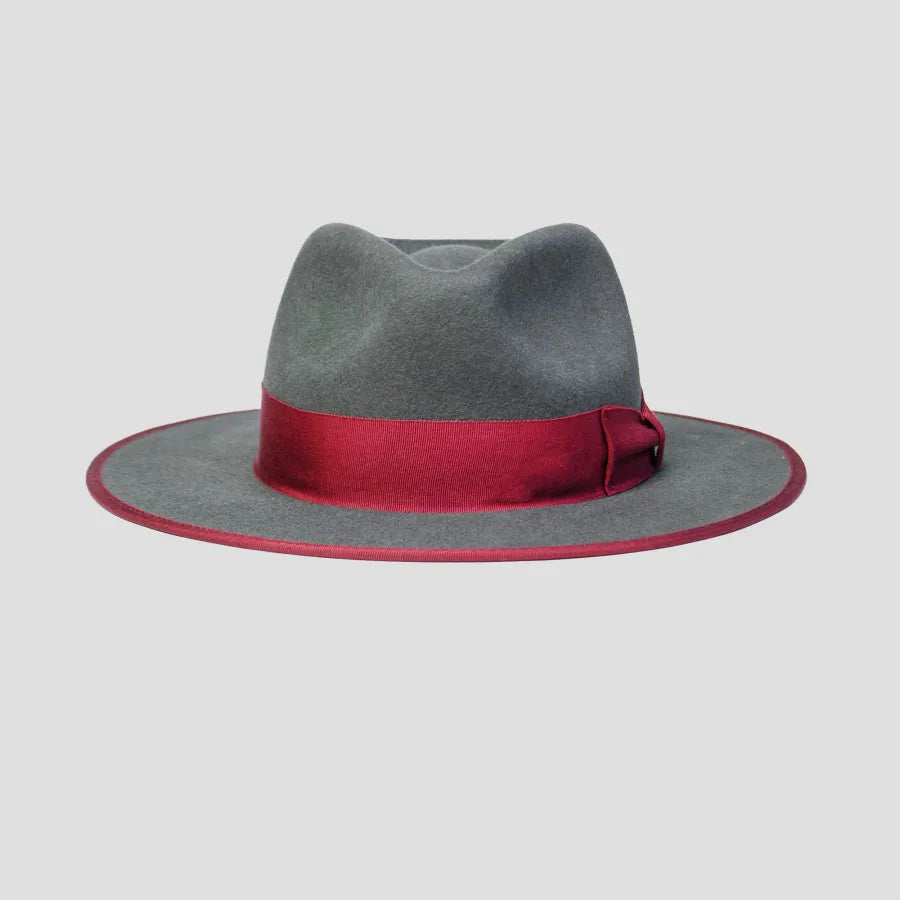 Ferguson Fedora - Slate+Burgundy