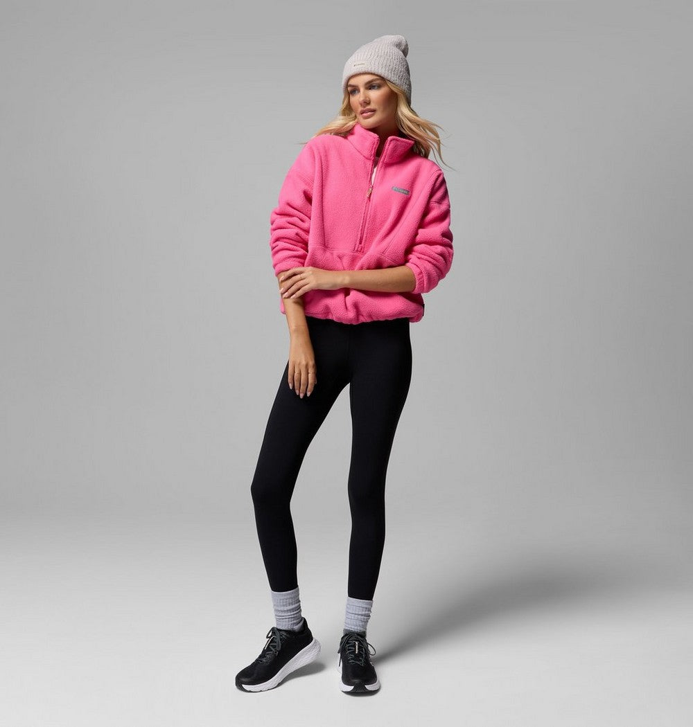 Women's Fleece Half-Zip Pullover - Blue Grey