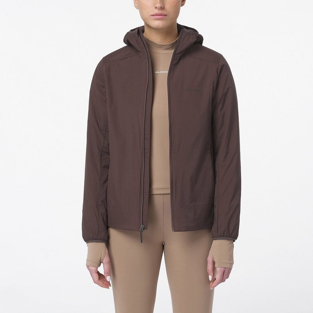 Women's Insulated Hooded Jacket - Brown