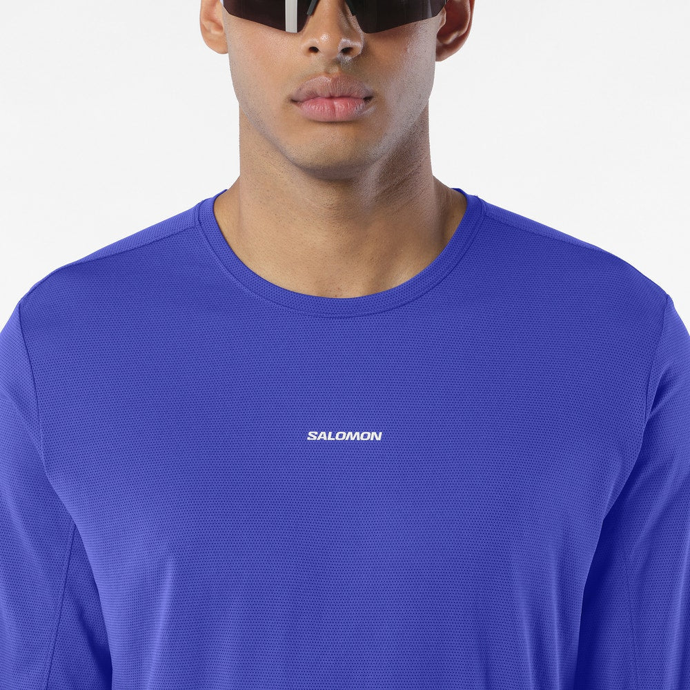 Men's Quick-Dry Long-Sleeve Running Shirt - Blue