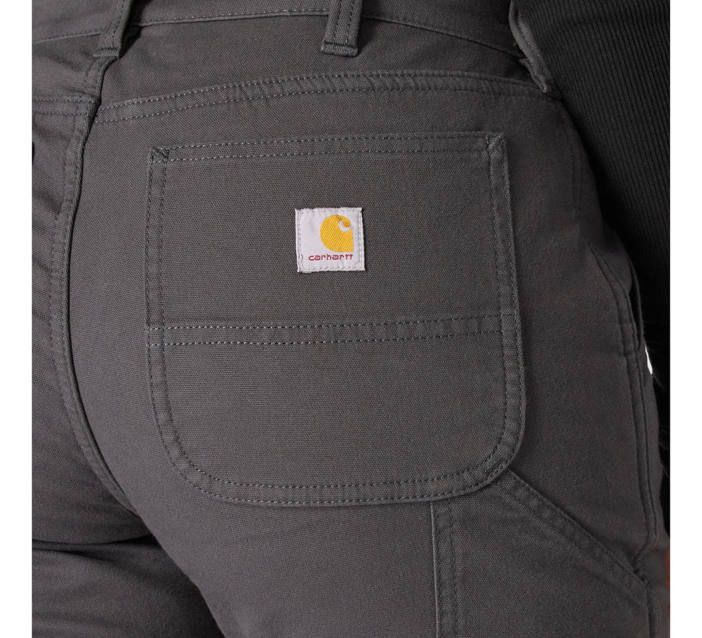 Women's Fleece-Lined Stretch Canvas Work Pants - Shadow