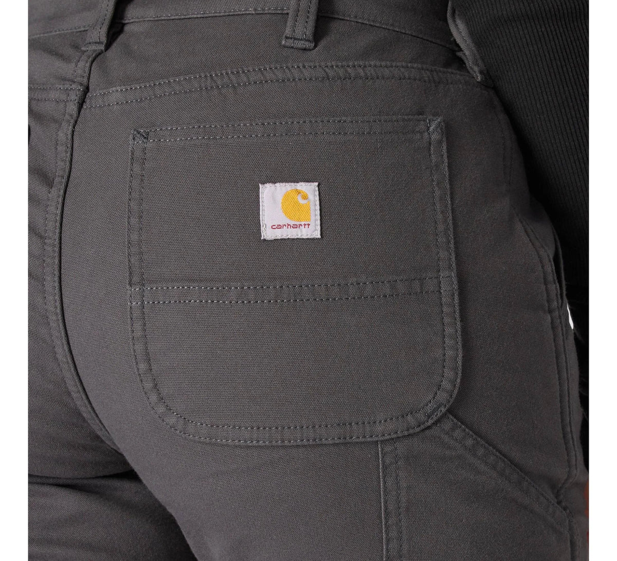 Women's Fleece-Lined Stretch Canvas Work Pants - Shadow
