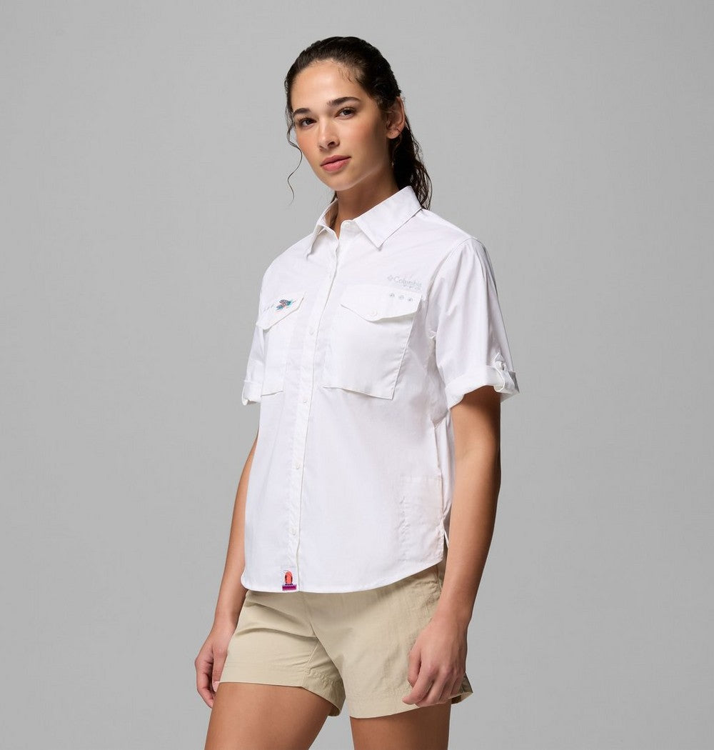 Women's Short Sleeve Fishing Shirt - Navy