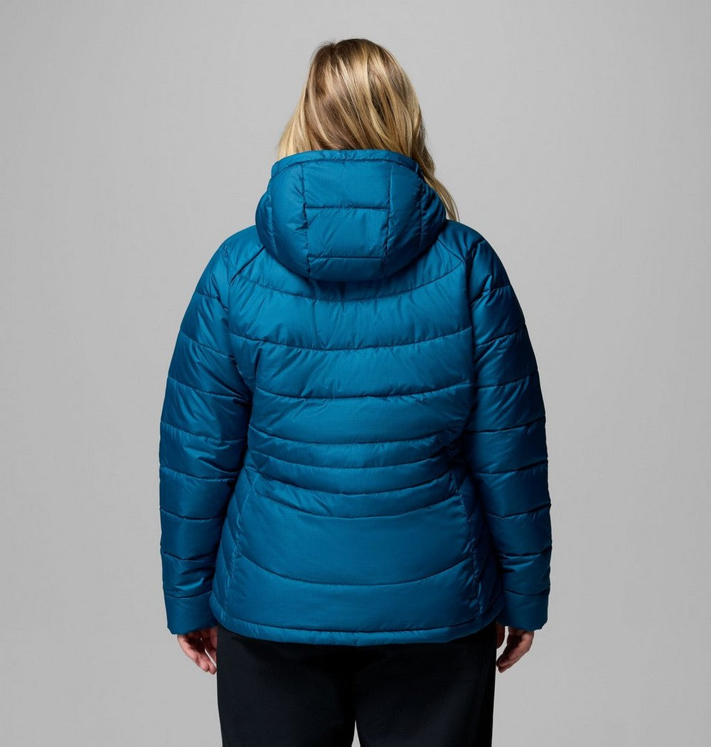 Women's Plus Size Insulated Hooded Jacket - Blue