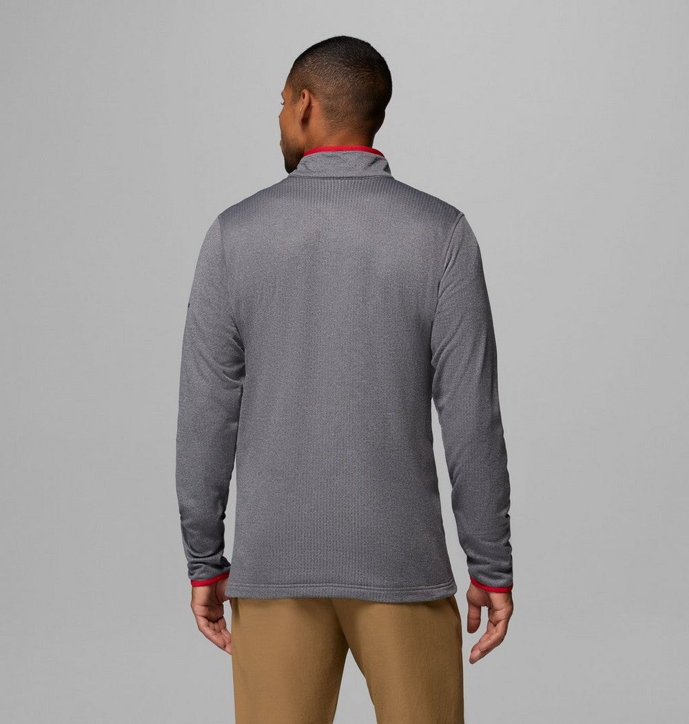 Men's Grid Fleece Half-Zip Pullover - Gray