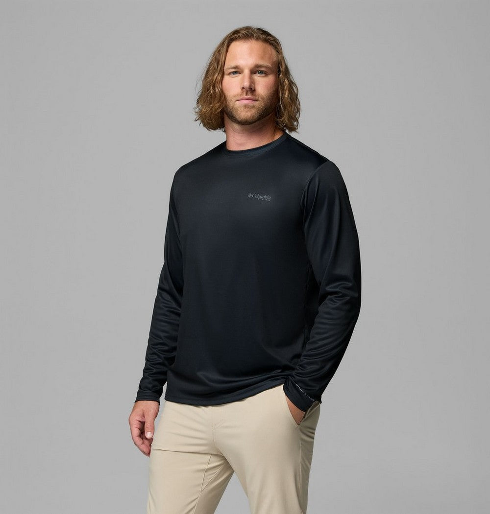 Men's Long Sleeve Fishing Shirt - Blue Navy
