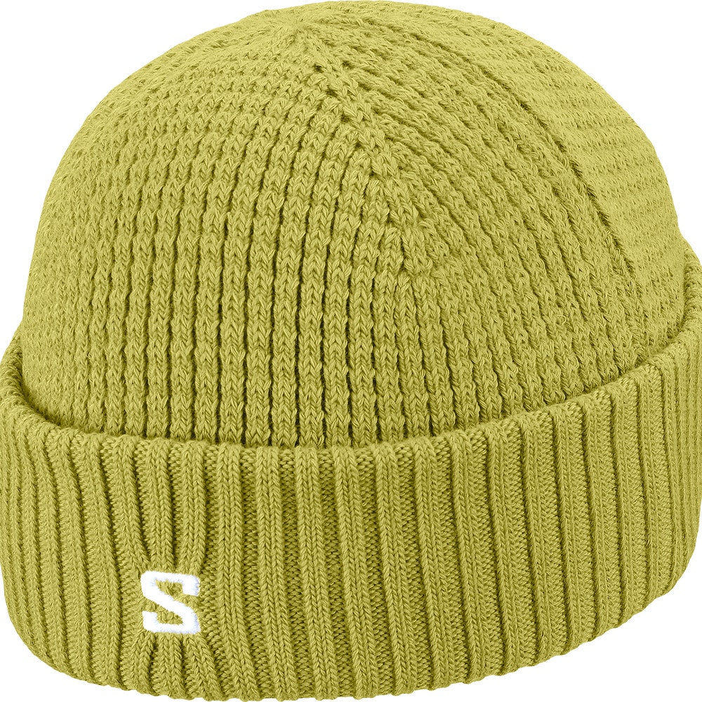 Wool Blend Cuffed Beanie - Brown
