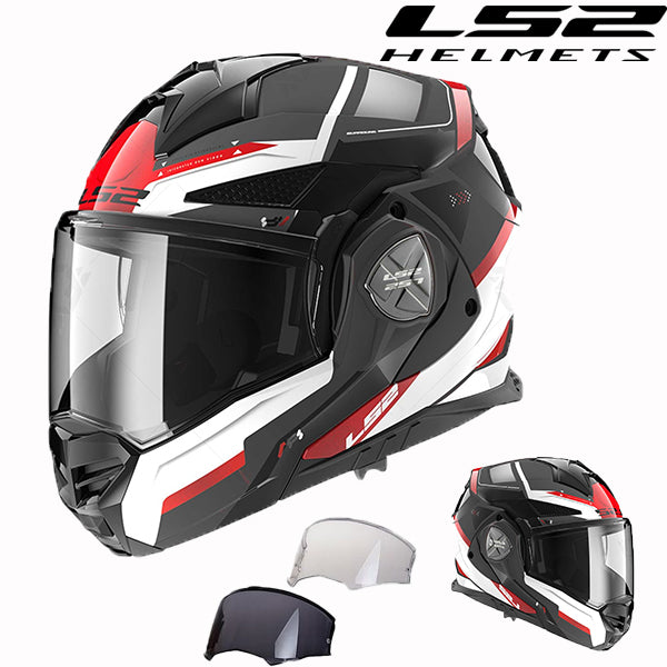 LS2 Carbon Fiber Flip-Up Motorcycle Helmet - FF901 Advant X+