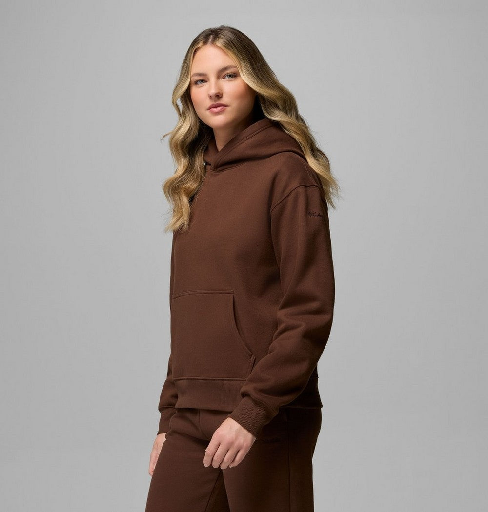 Women's Midweight Cotton Blend Hoodie - Brown