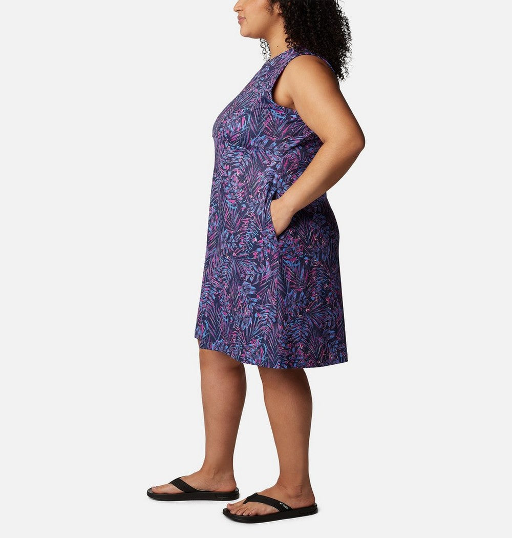 Women's Plus UPF 50 Tank Dress - Blue Print