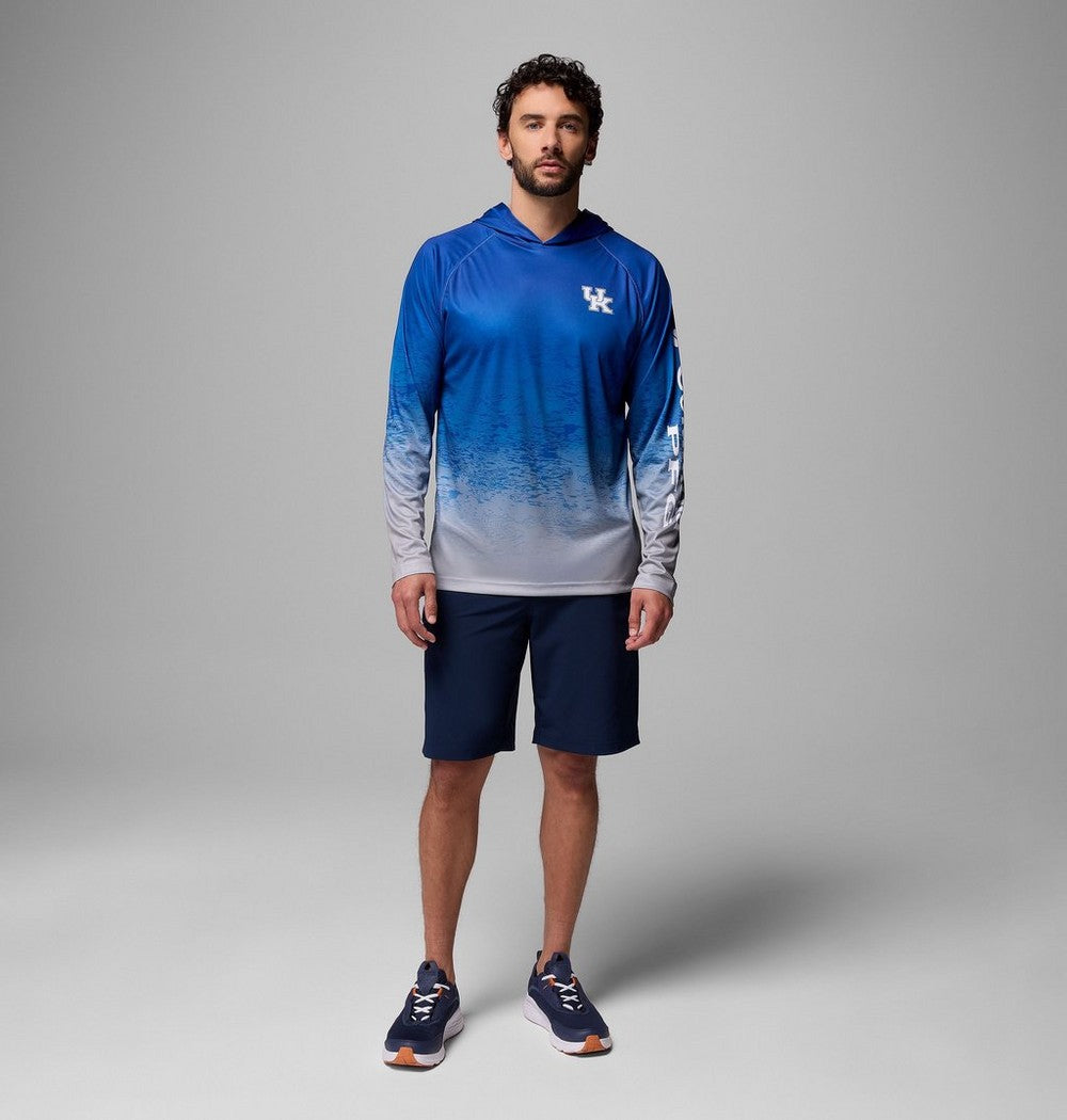 Men's UPF 50 Team Logo Sun Hoodie - Blue