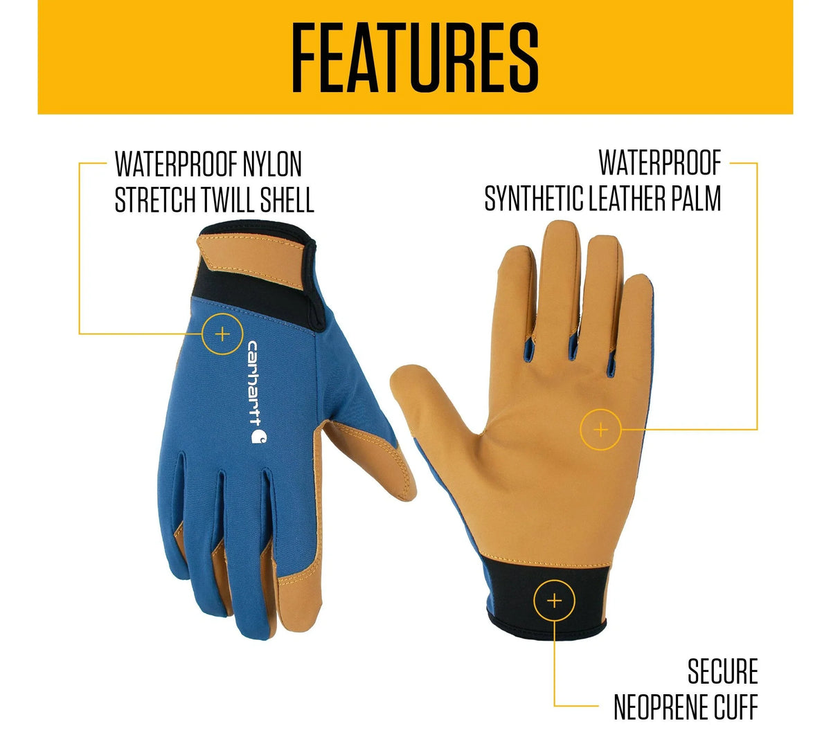 Women's Waterproof High-Dexterity Work Gloves - Blue