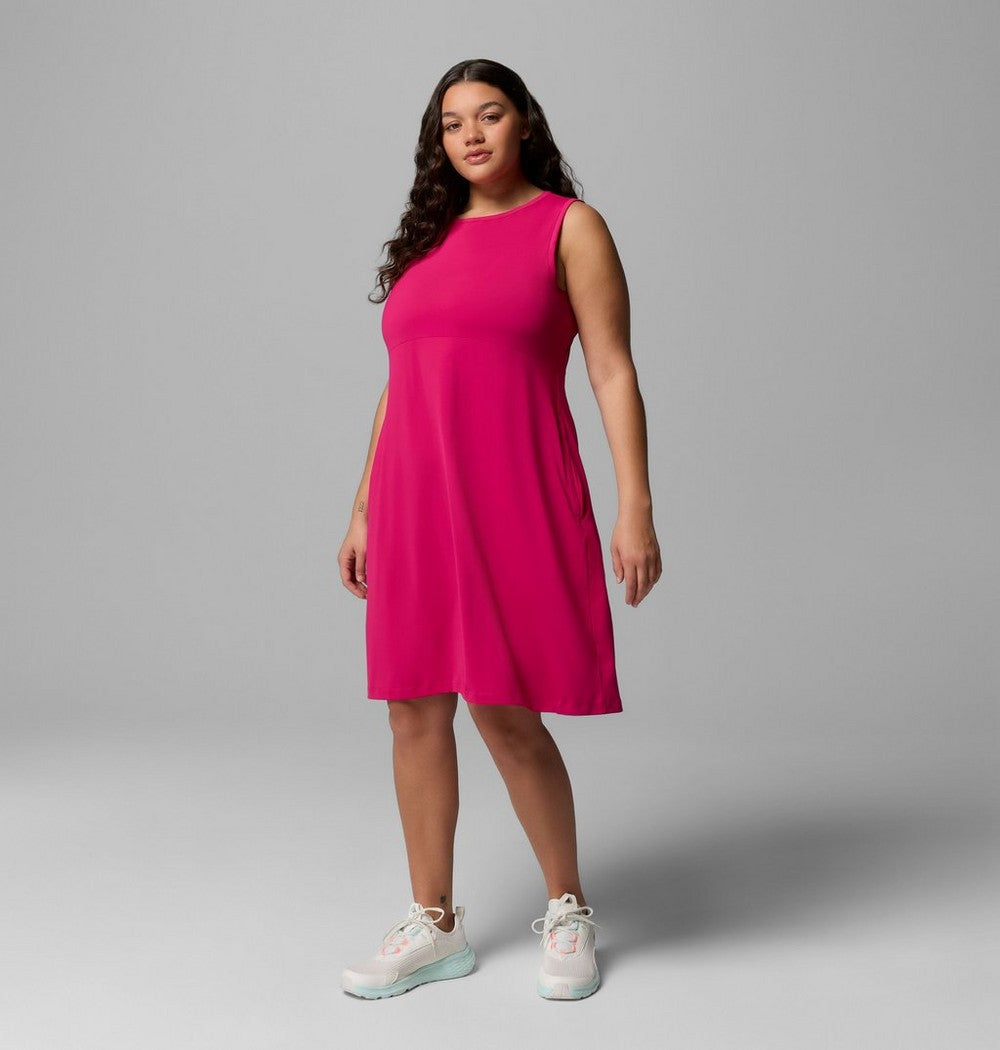 Women's Plus UPF 50 Tank Dress - Blue Print