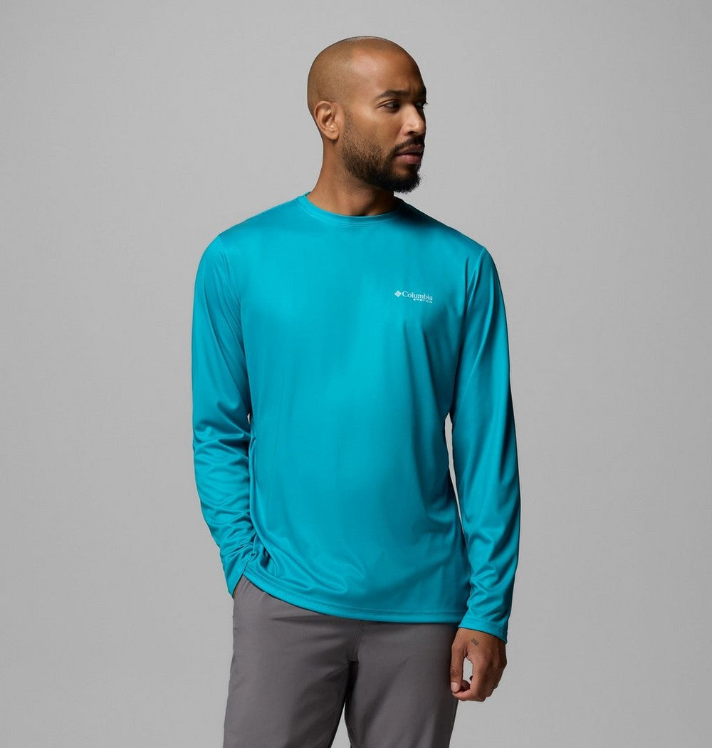 Men's Long Sleeve Fishing Shirt - Blue Navy