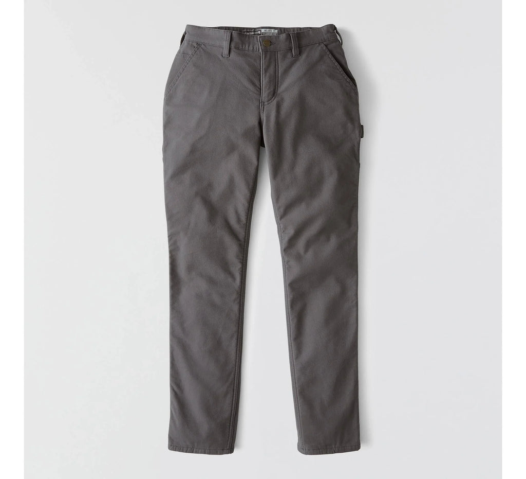 Women's Fleece-Lined Stretch Canvas Work Pants - Shadow