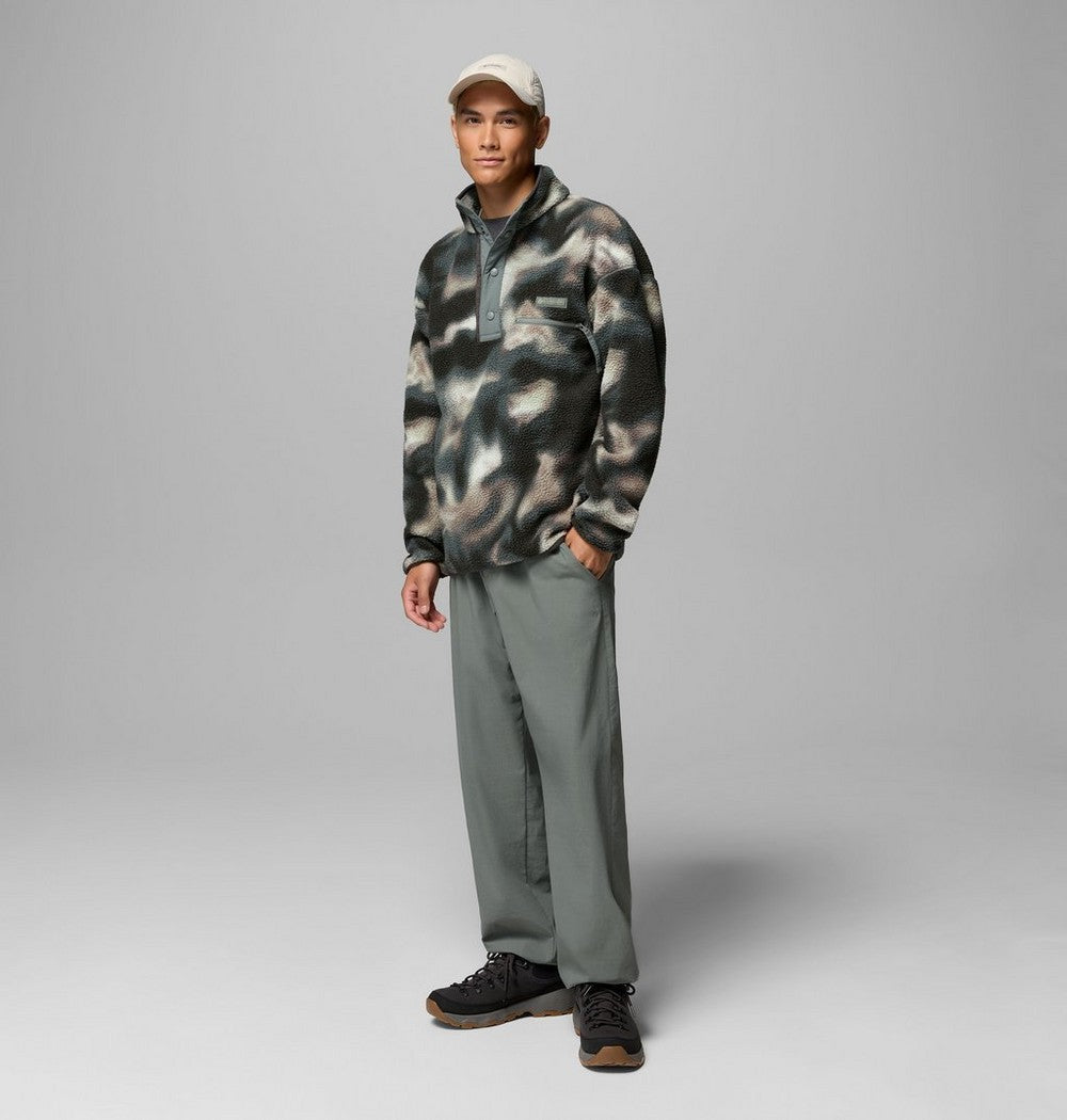 Men's Printed Half-Snap Fleece Pullover