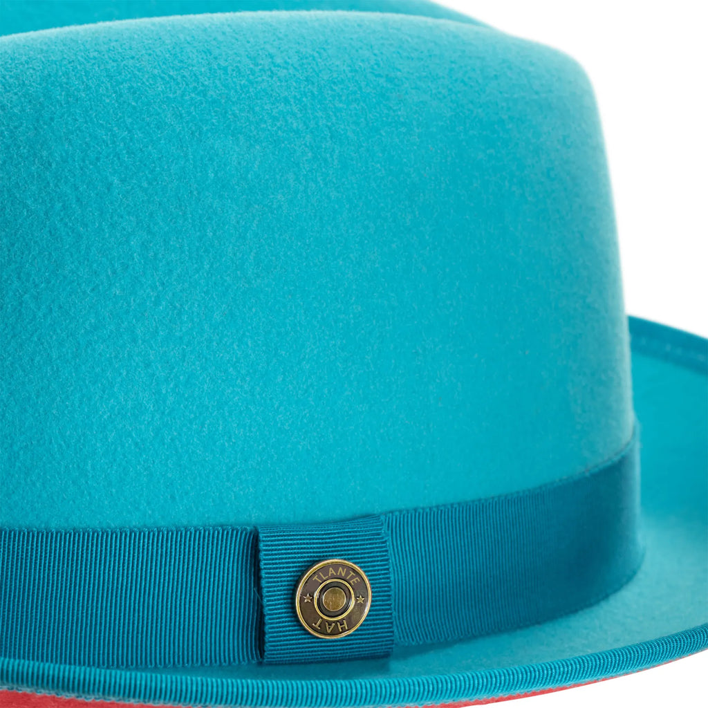 Classic Center-Creased Fedora-King (Ocean Blue)