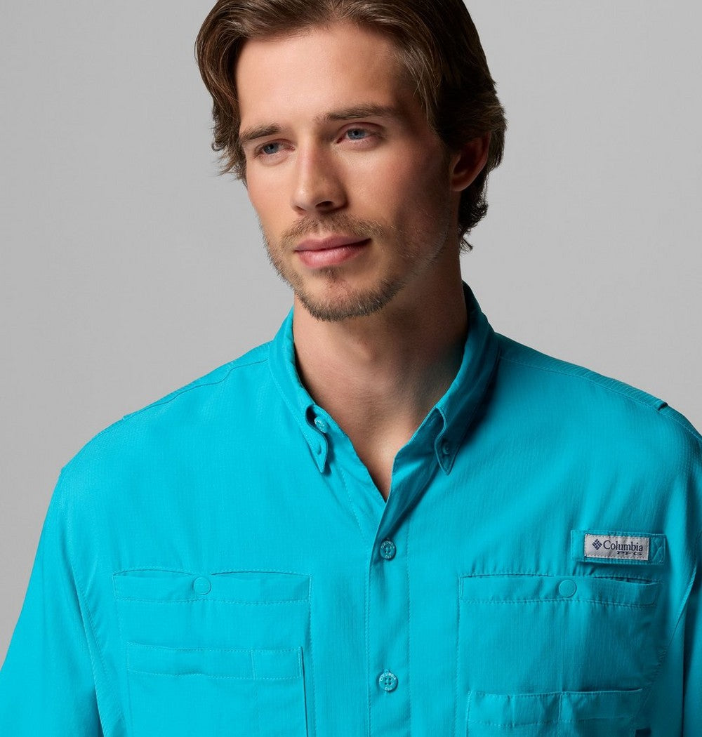 Men's Short-Sleeve Fishing Shirt - Blue