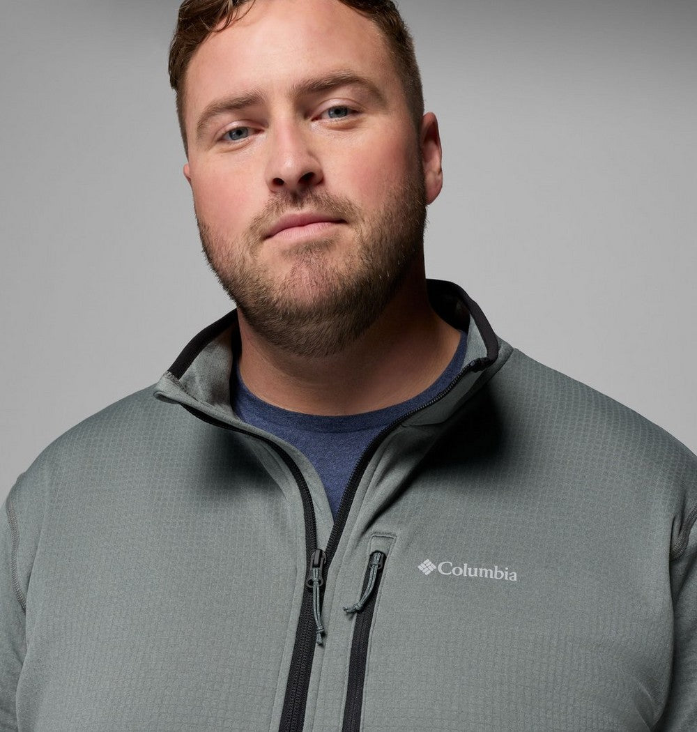 Men's Big Grid Fleece Full-Zip Jacket - Green