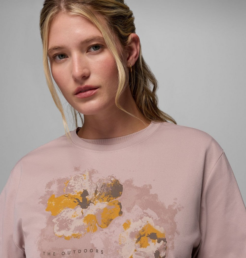 Women's Relaxed Graphic Short Sleeve Shirt - White