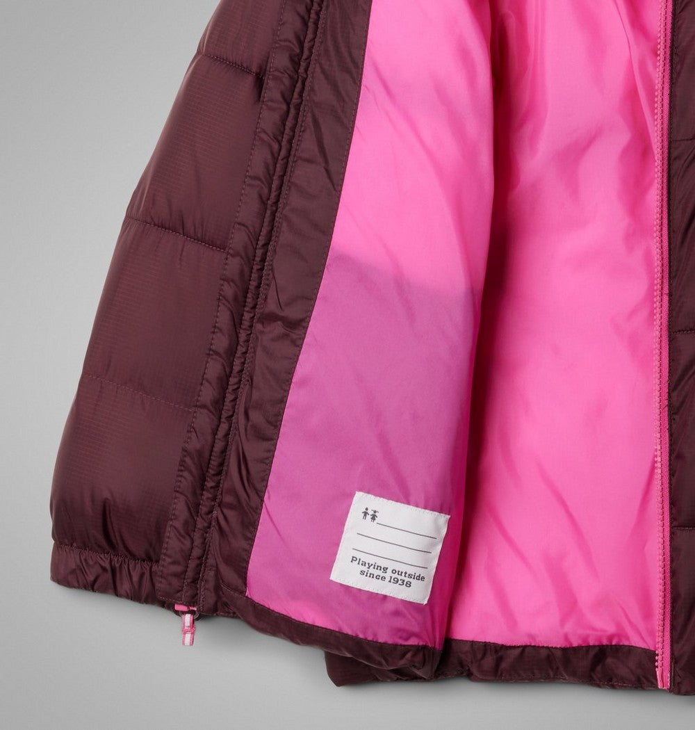 Kids' Hooded Insulated Puffer Jacket - Red Black