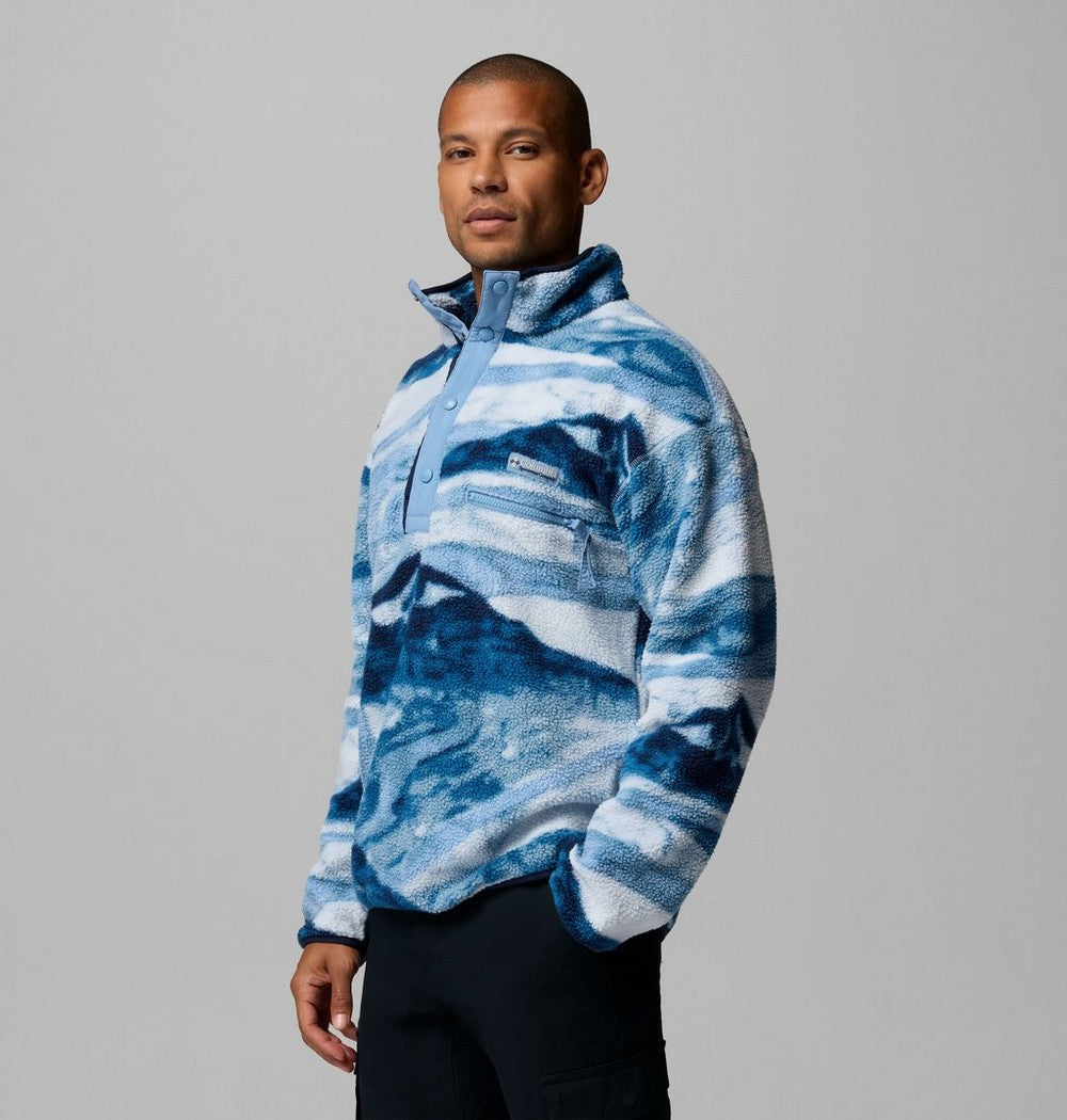 Men's Printed Half-Snap Fleece Pullover