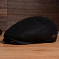 Premium Vintage Leather Berets - Black