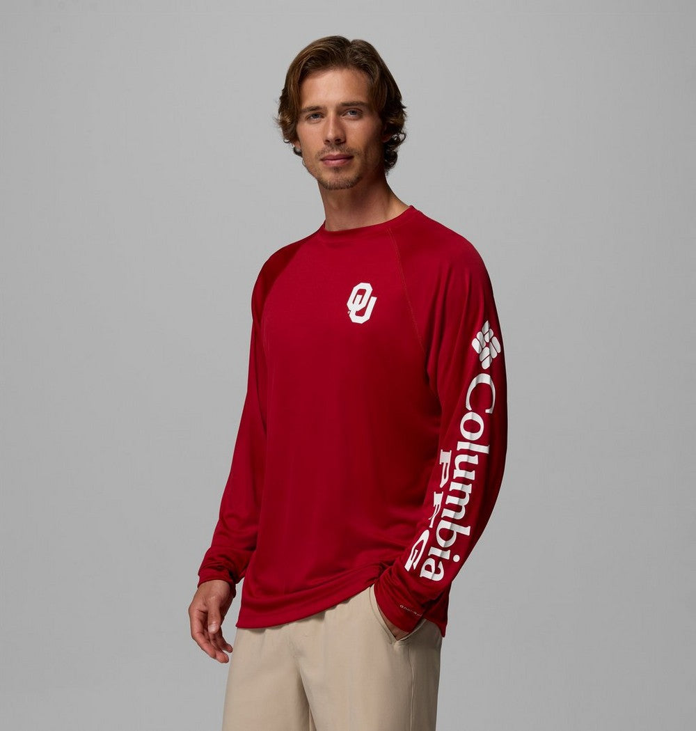Men's Tall UPF 50 Long Sleeve Fishing Shirt - Red