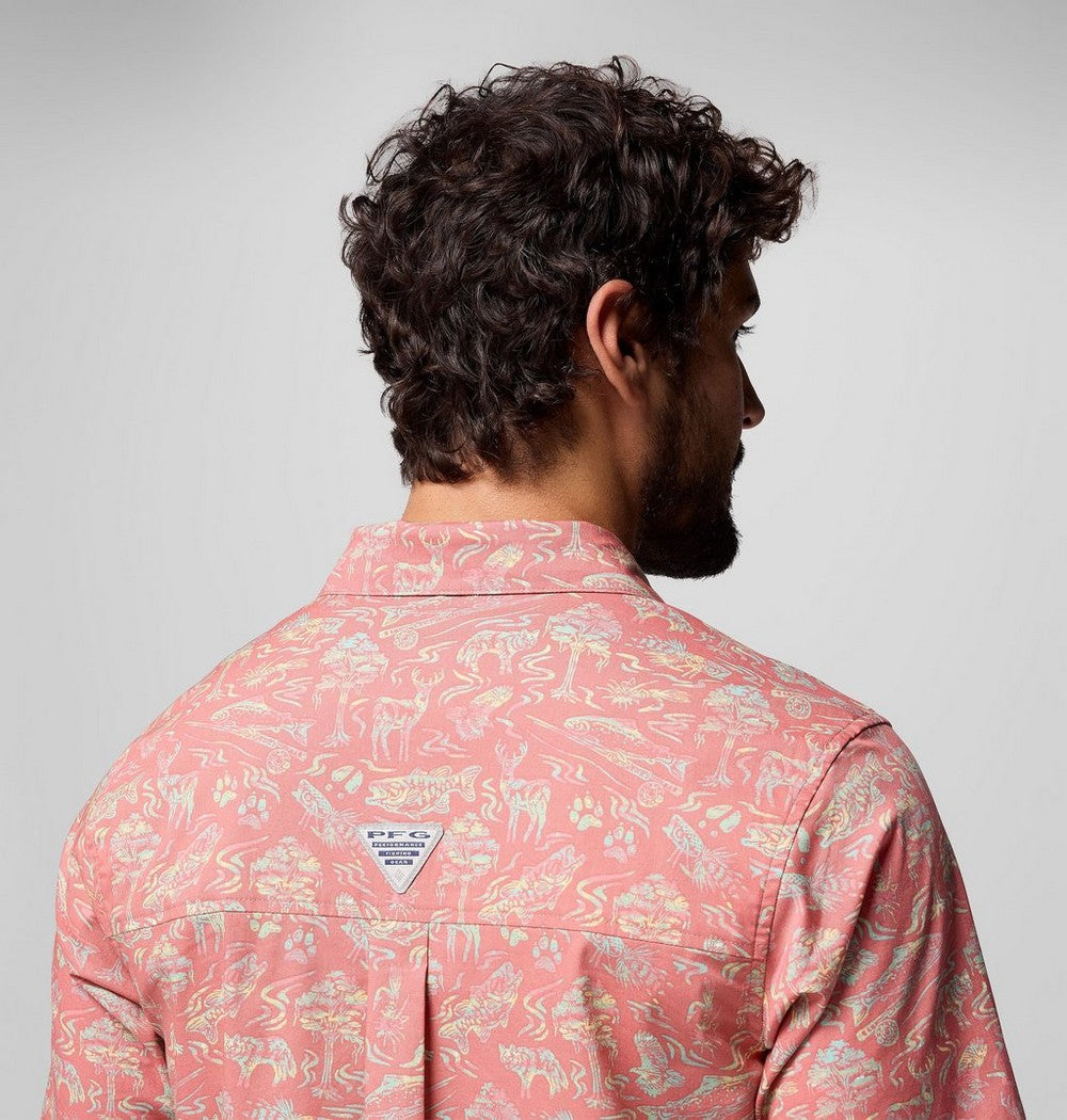 Men's Short-Sleeve Cotton Camp Shirt - Gray