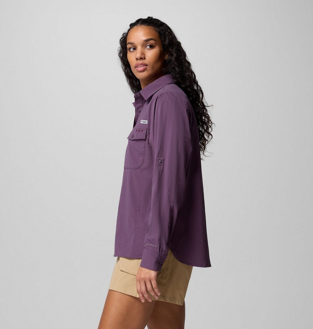 Women's UPF 50 Roll-Tab Fishing Shirt - Lavender