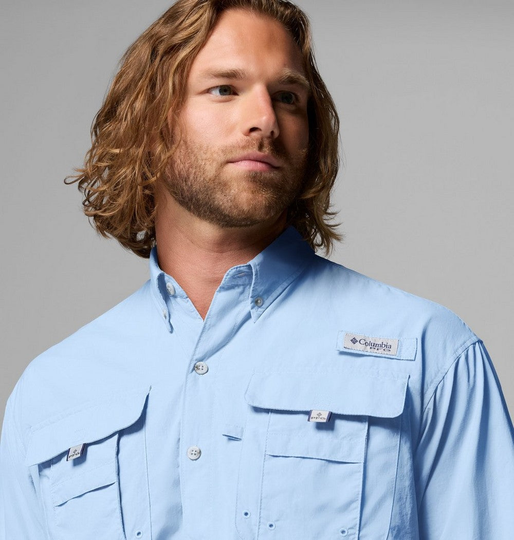 Men's Vented Long-Sleeve Fishing Shirt - Blue