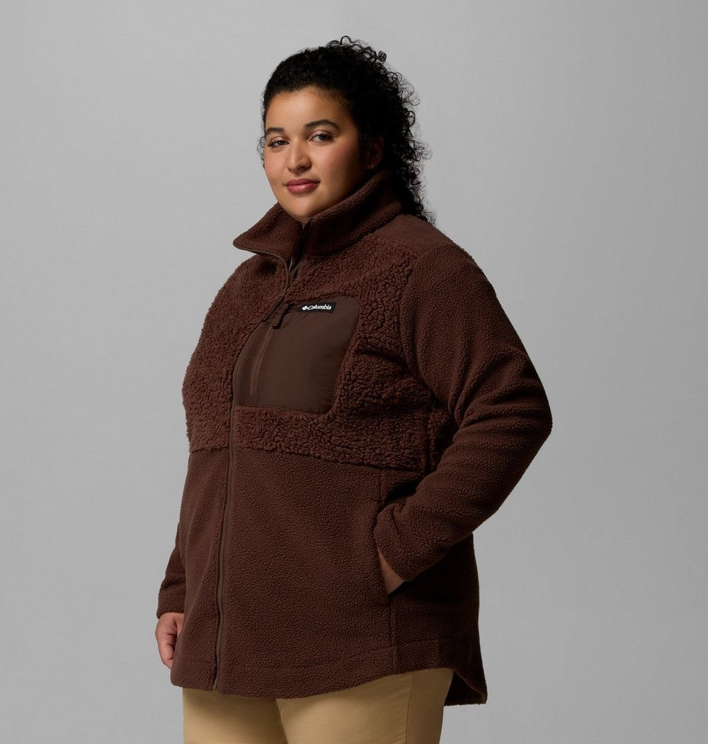 Women's Plus Sherpa Full-Zip Fleece - Grey