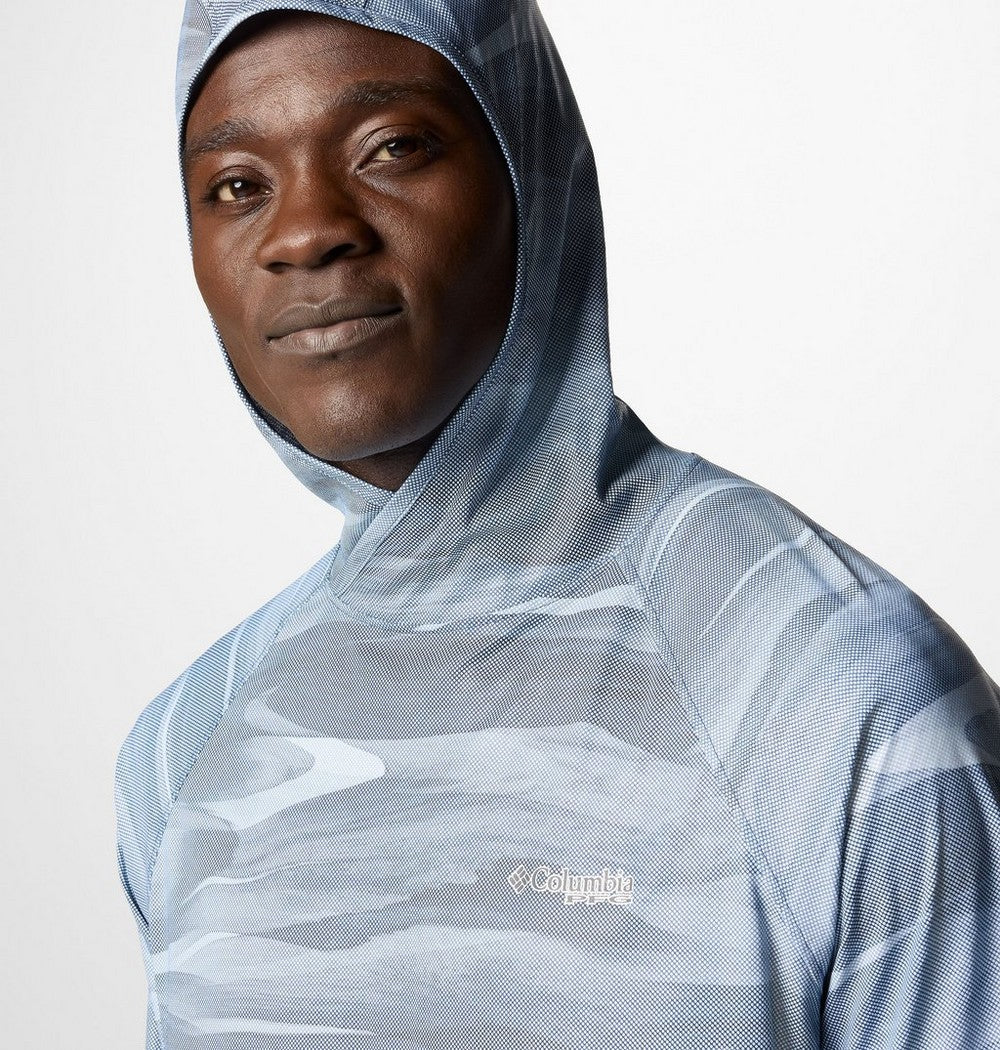 Men's UPF 50 Cooling Fishing Hoodie - Blue